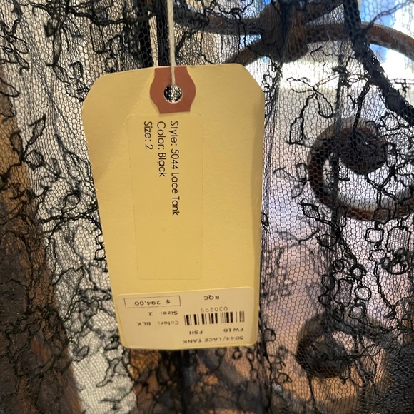 NWT McQ navy blue lace tank top - Picture 2 of 3